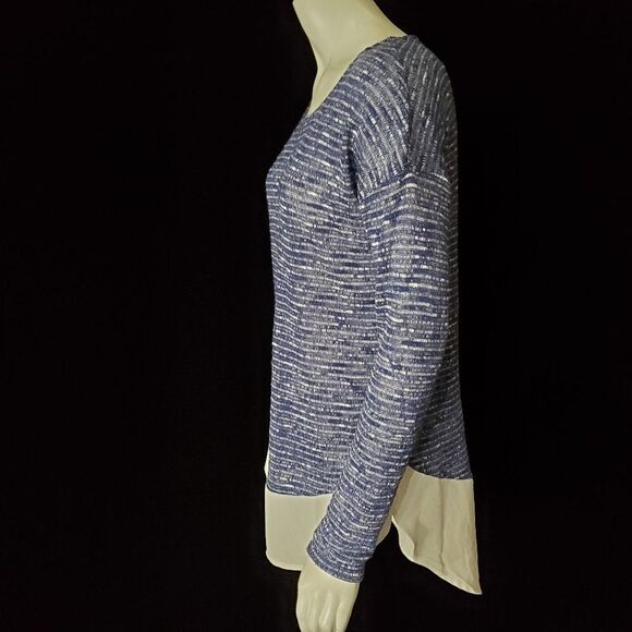 THML Blue & White Sweater with White Sheer Bottom (S) - Picture 3 of 5